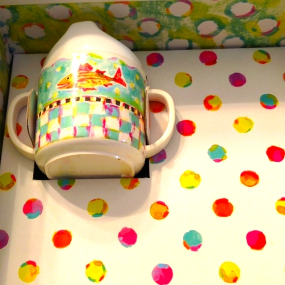 NWT MacKenzie-Childs Toddler Happy Fish Dinnerware Set - Picture 3 of 9